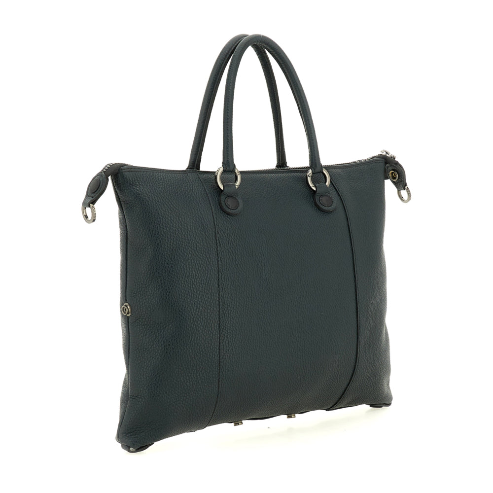 Borsa Donna a Mano con Tracolla GABS G3 PLUS Medium in Pelle Martellata Verde Abete