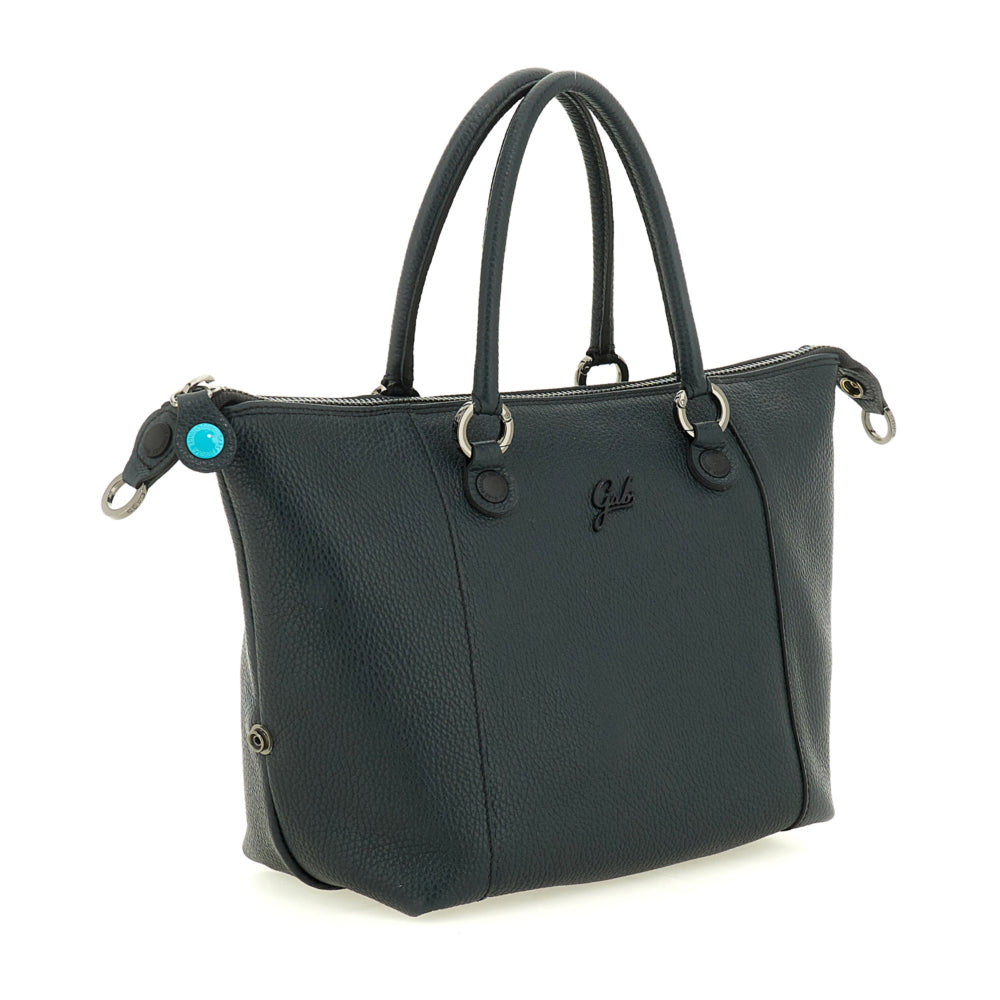 Borsa Donna a Mano con Tracolla GABS G3 PLUS Medium in Pelle Martellata Verde Abete