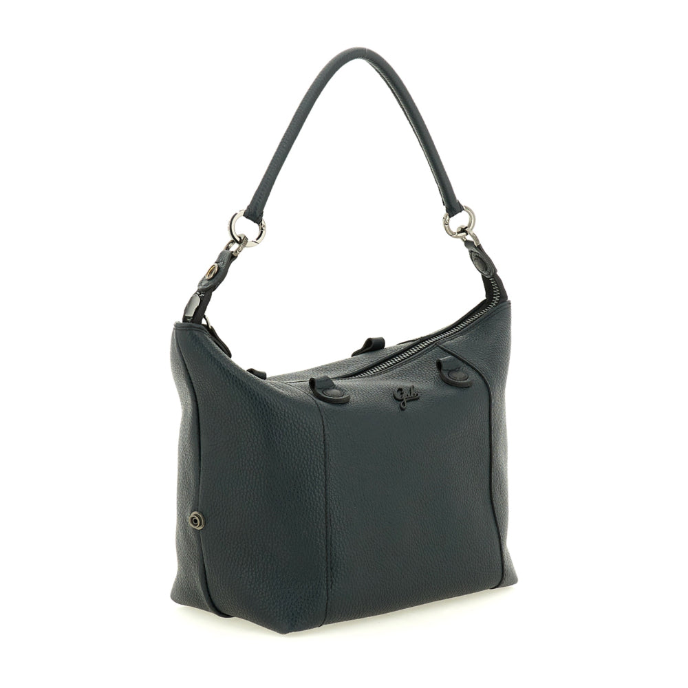 Borsa Donna a Mano con Tracolla GABS G3 PLUS Medium in Pelle Martellata Verde Abete