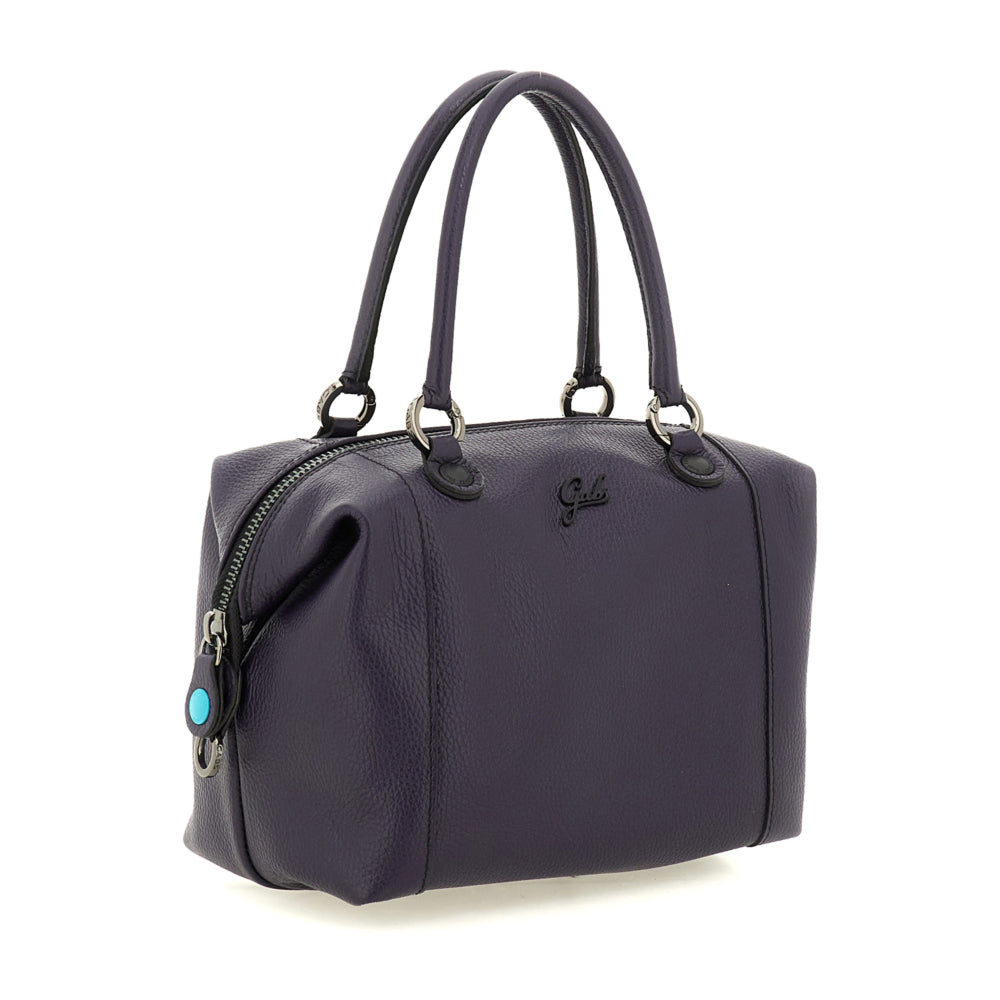 Borsa Donna a Mano con Tracolla GABS G3 PLUS Medium in Pelle Martellata Purple Blue