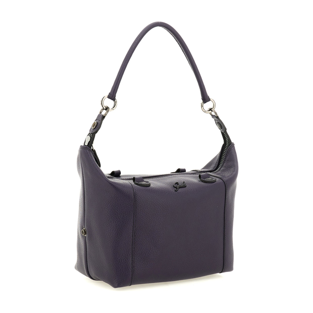 Borsa Donna a Mano con Tracolla GABS G3 PLUS Medium in Pelle Martellata Purple Blue