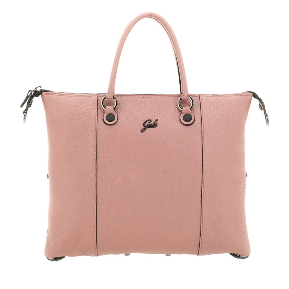 Borsa Donna a Mano con Tracolla GABS G3 PLUS Medium in Pelle Martellata color Magnolia