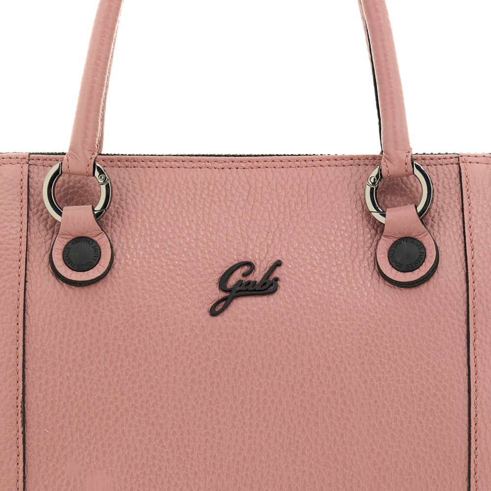 Borsa Donna a Mano con Tracolla GABS G3 PLUS Medium in Pelle Martellata color Magnolia