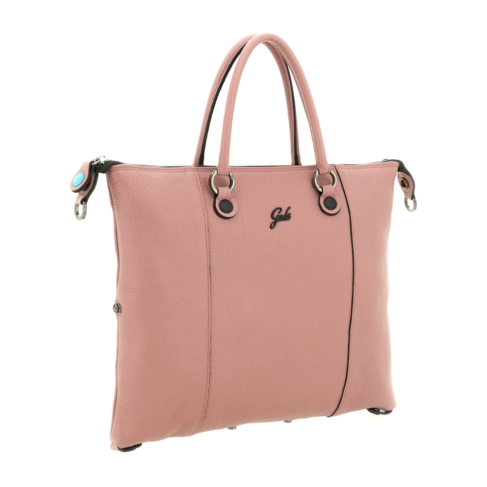 Borsa Donna a Mano con Tracolla GABS G3 PLUS Medium in Pelle Martellata color Magnolia