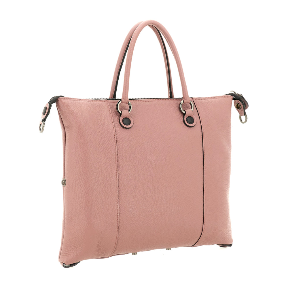 Borsa Donna a Mano con Tracolla GABS G3 PLUS Medium in Pelle Martellata color Magnolia
