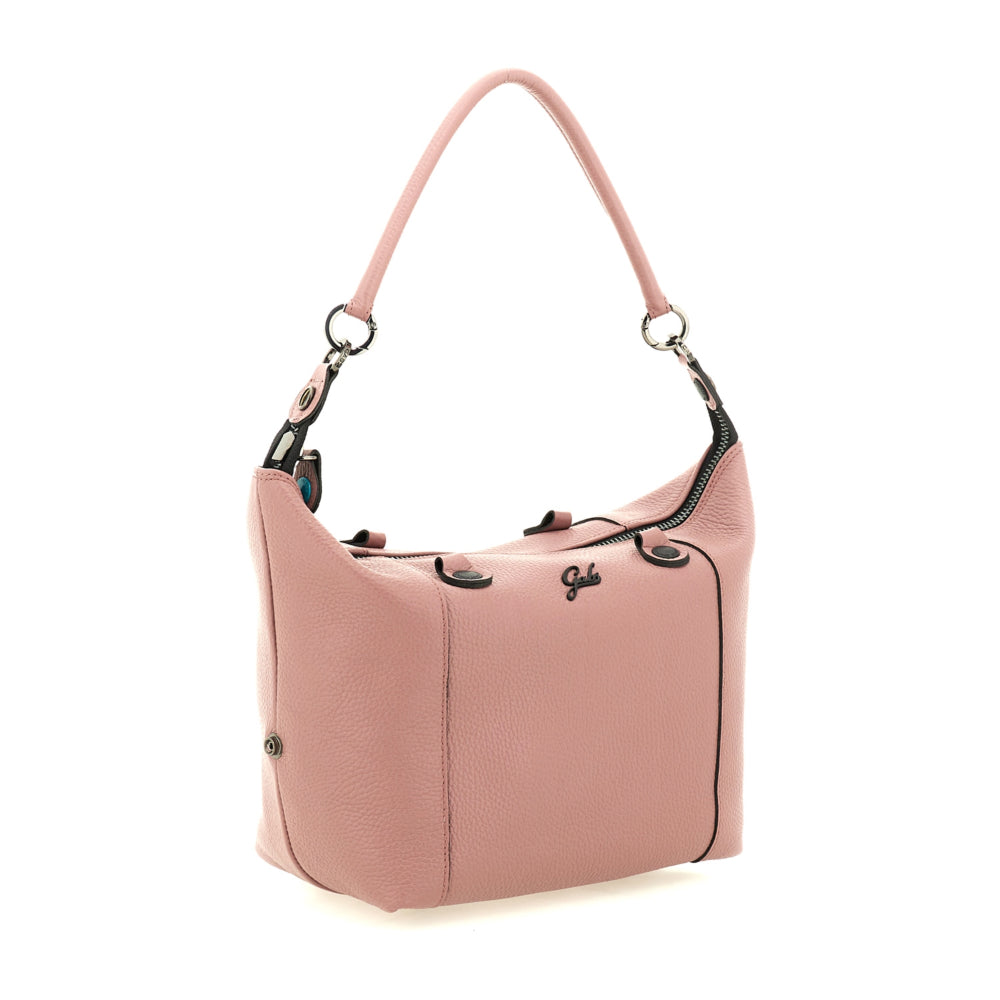 Borsa Donna a Mano con Tracolla GABS G3 PLUS Medium in Pelle Martellata color Magnolia