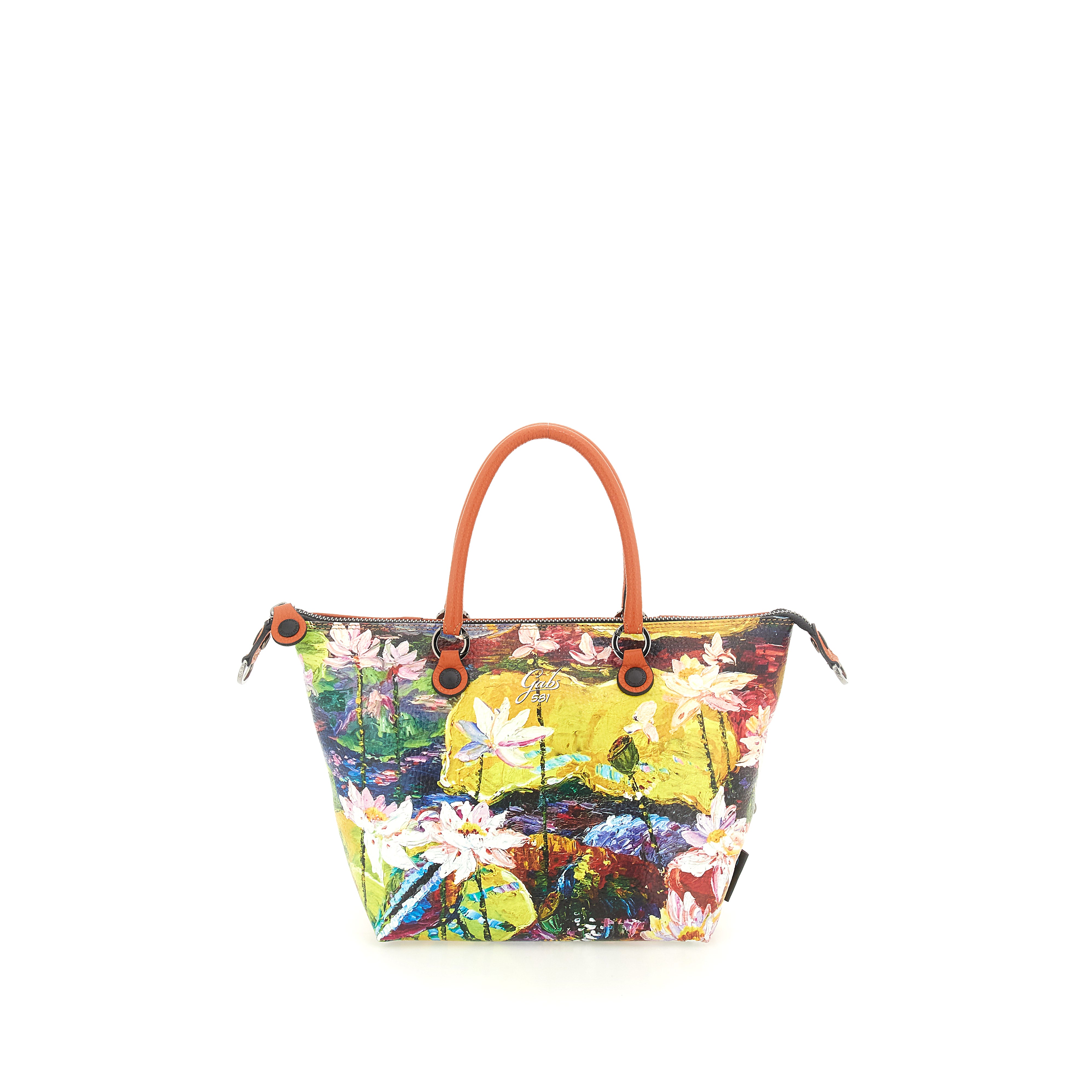 Borsa Donna a Mano con Tracolla GABS G3 PLUS Trip in Pelle stampa Fiori Impressionisti in Fiera Large