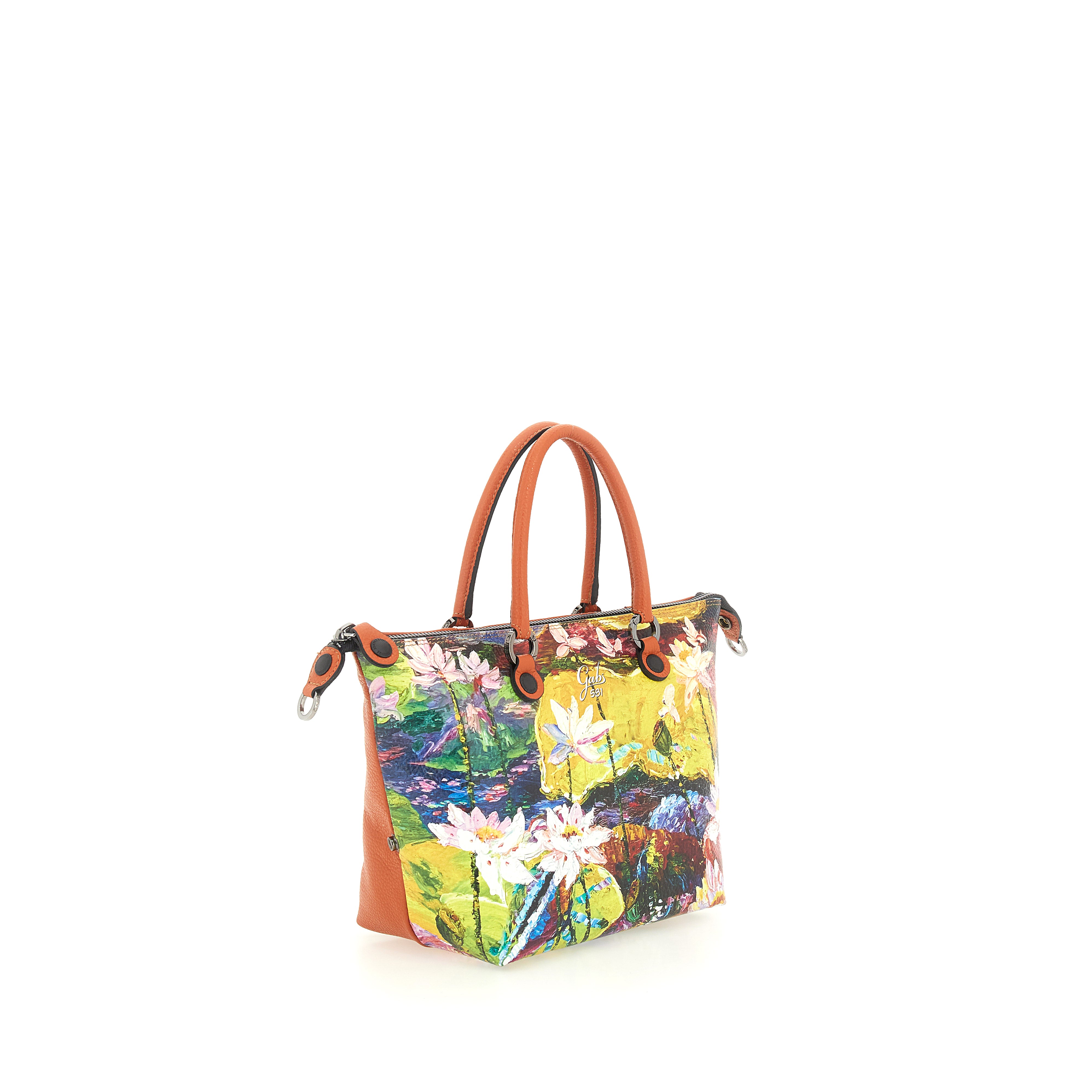 Borsa Donna a Mano con Tracolla GABS G3 PLUS Trip in Pelle stampa Fiori Impressionisti in Fiera Large