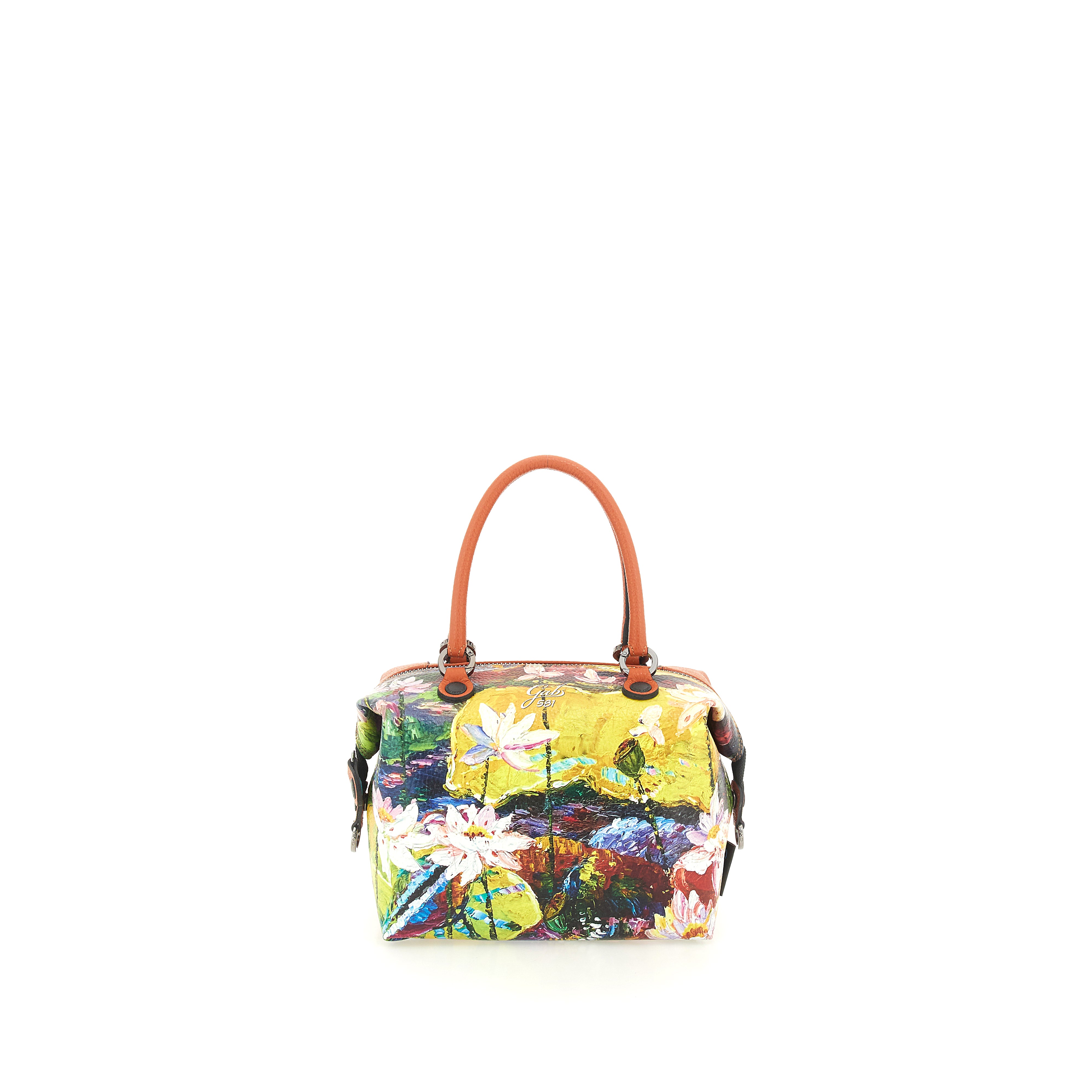 Borsa Donna a Mano con Tracolla GABS G3 PLUS Trip in Pelle stampa Fiori Impressionisti in Fiera Large