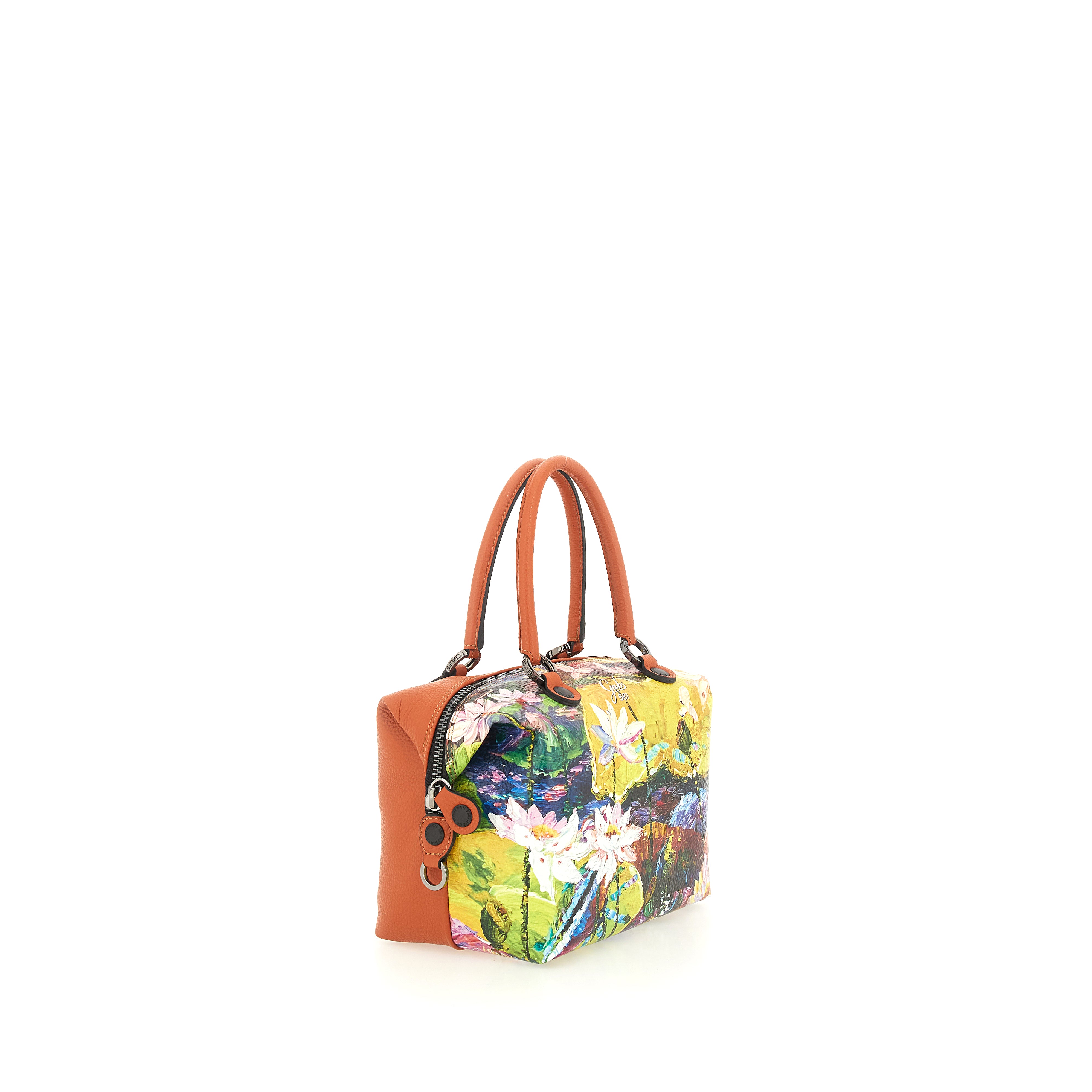 Borsa Donna a Mano con Tracolla GABS G3 PLUS Trip in Pelle stampa Fiori Impressionisti in Fiera Large