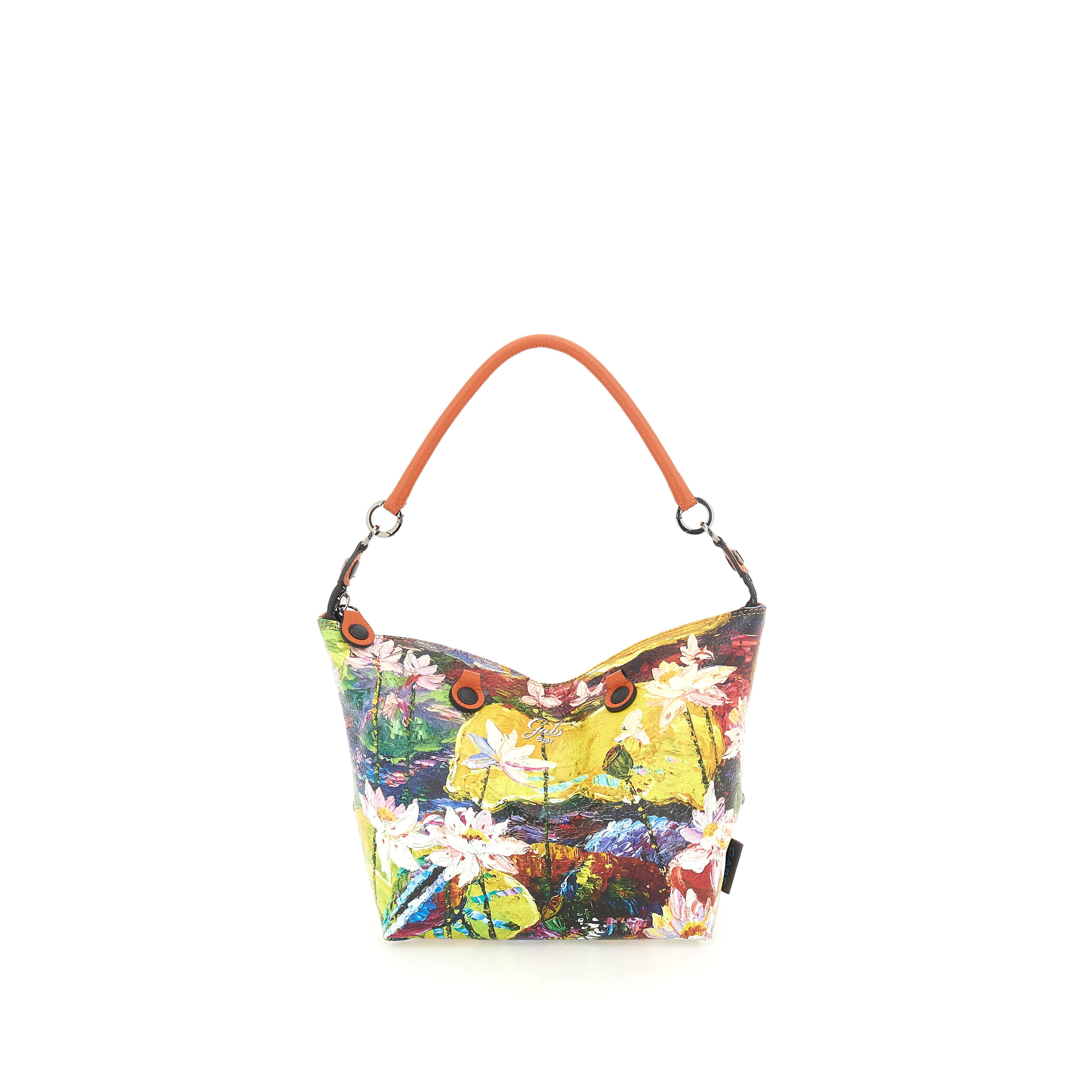 Borsa Donna a Mano con Tracolla GABS G3 PLUS Trip in Pelle stampa Fiori Impressionisti in Fiera Large