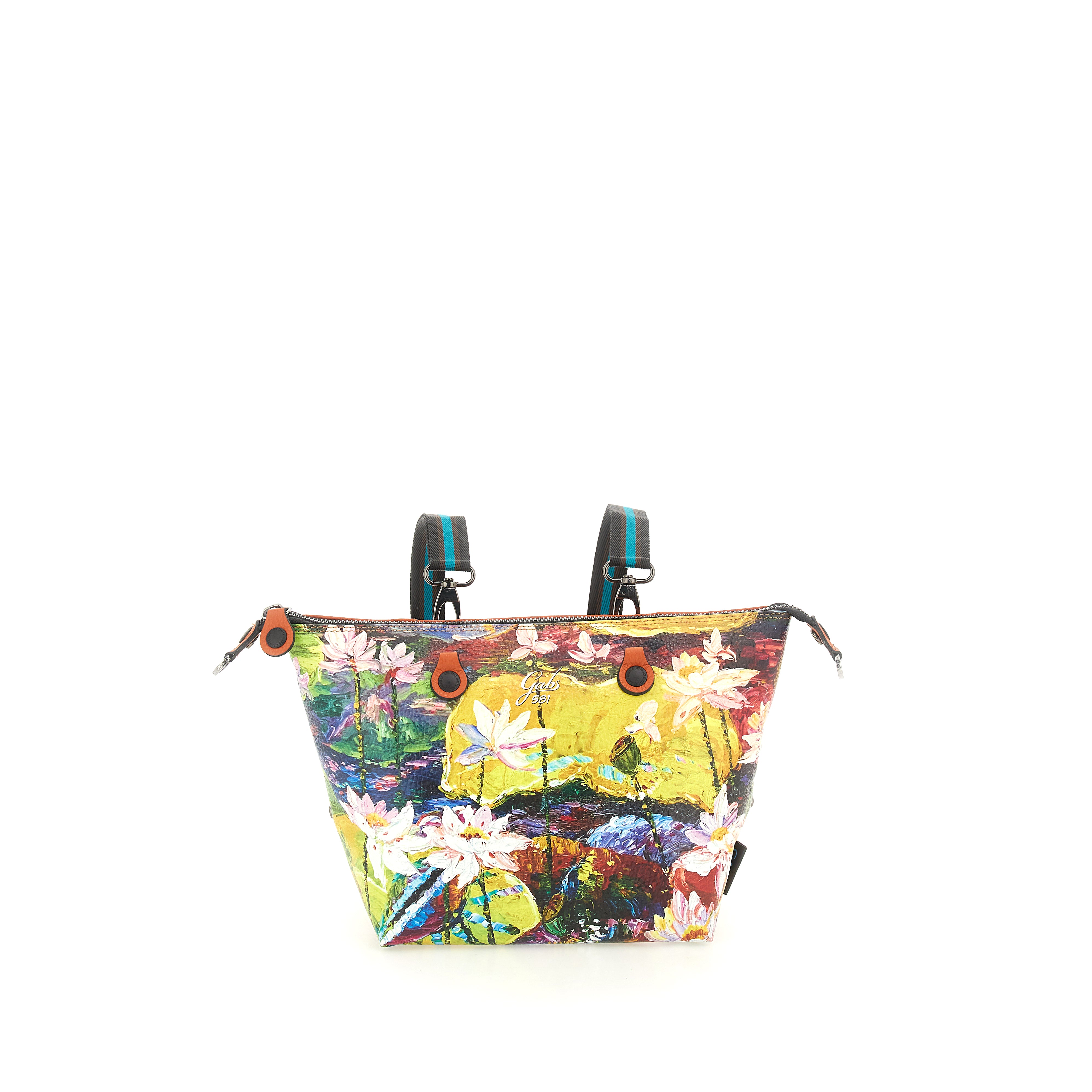 Borsa Donna a Mano con Tracolla GABS G3 PLUS Trip in Pelle stampa Fiori Impressionisti in Fiera Large