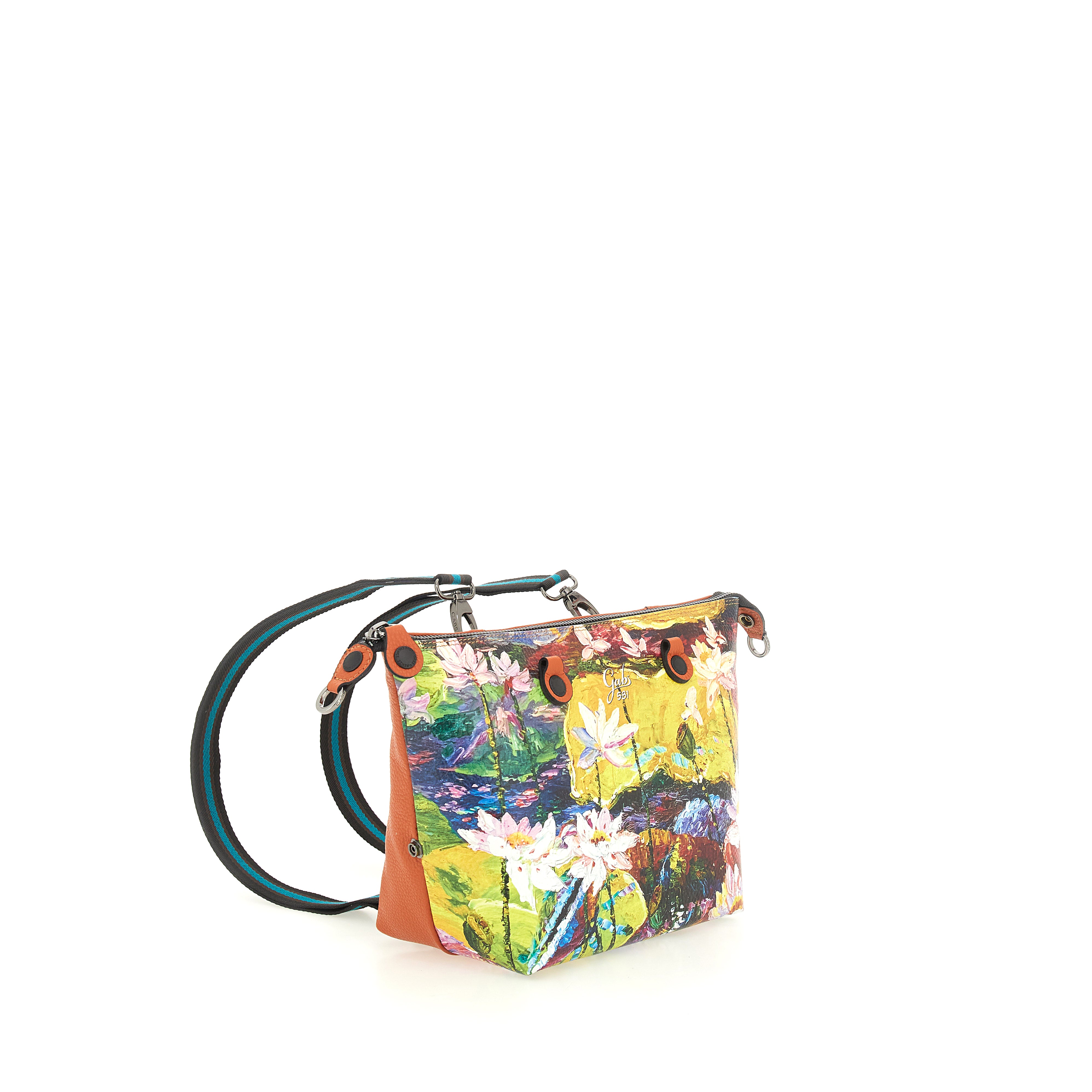Borsa Donna a Mano con Tracolla GABS G3 PLUS Trip in Pelle stampa Fiori Impressionisti in Fiera Large