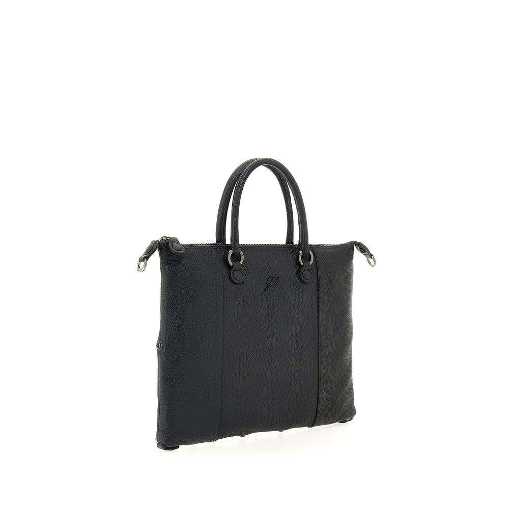 Borsa Donna a Mano con Tracolla GABS G3 PLUS Medium in Pelle Martellata Black