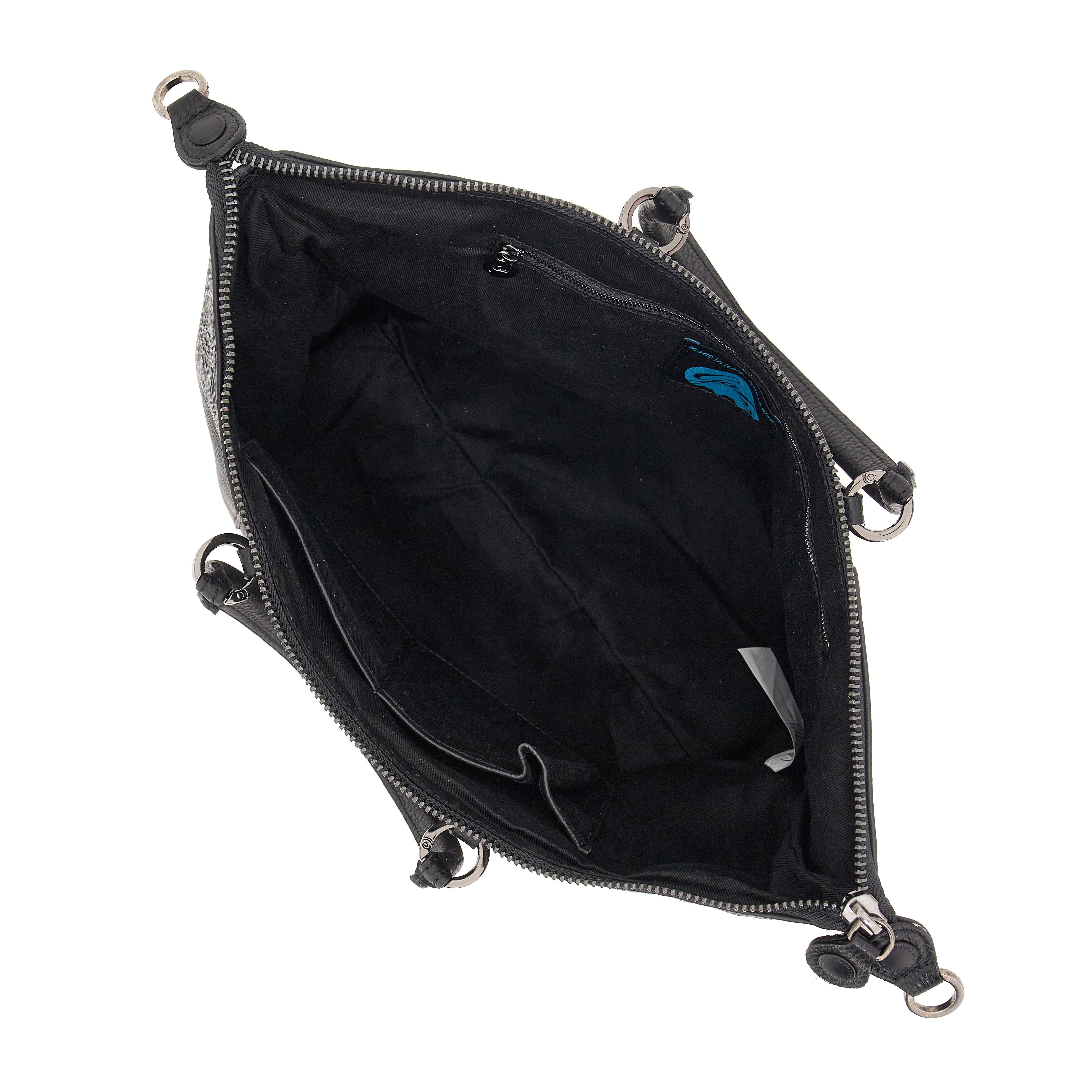 Borsa Donna a Mano con Tracolla GABS G3 PLUS Medium in Pelle Martellata Black