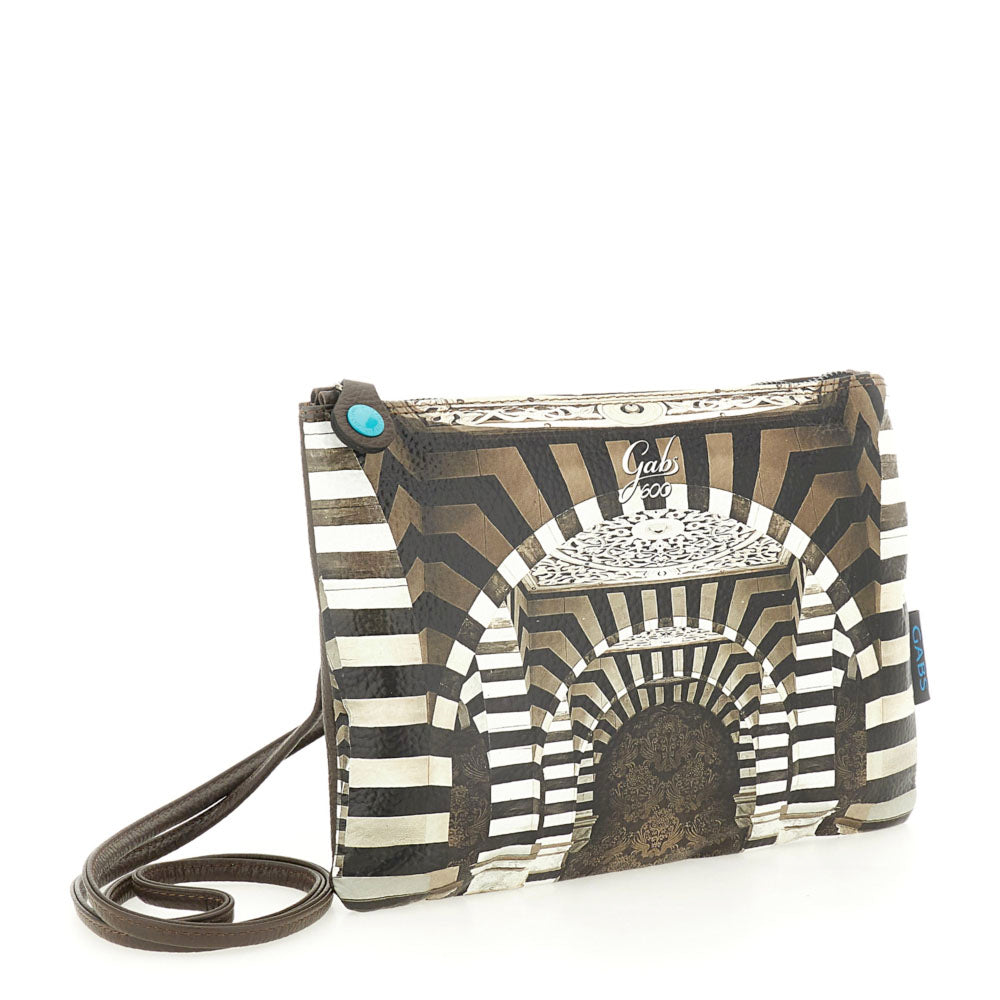 Borsa Donna a Tracolla GABS Beyonce Media in Pelle stampa Portone B/N