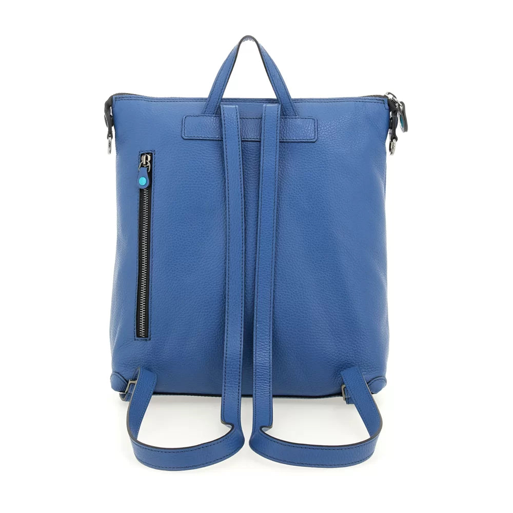 Zaino Donna GABS Lolita Medium in Pelle Martellata Blu Laguna