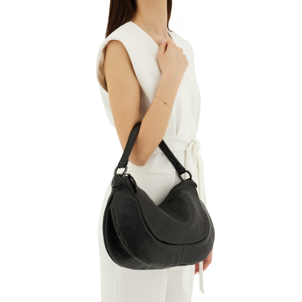 Borsa Donna a Spalla GABS Marty Medium in Pelle Nera
