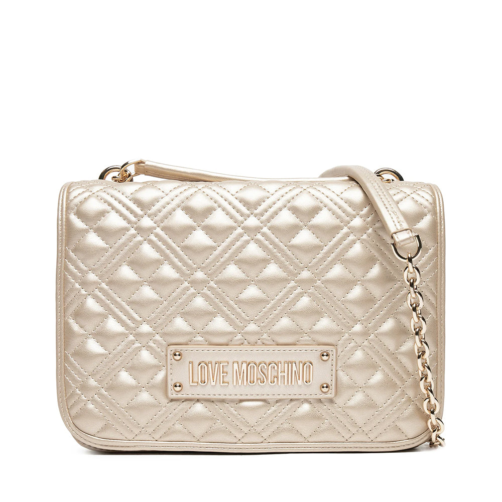 LOVE MOSCHINO QUILTED LINIE
Damen Schulter und Umhängetasche in Metallic Gold