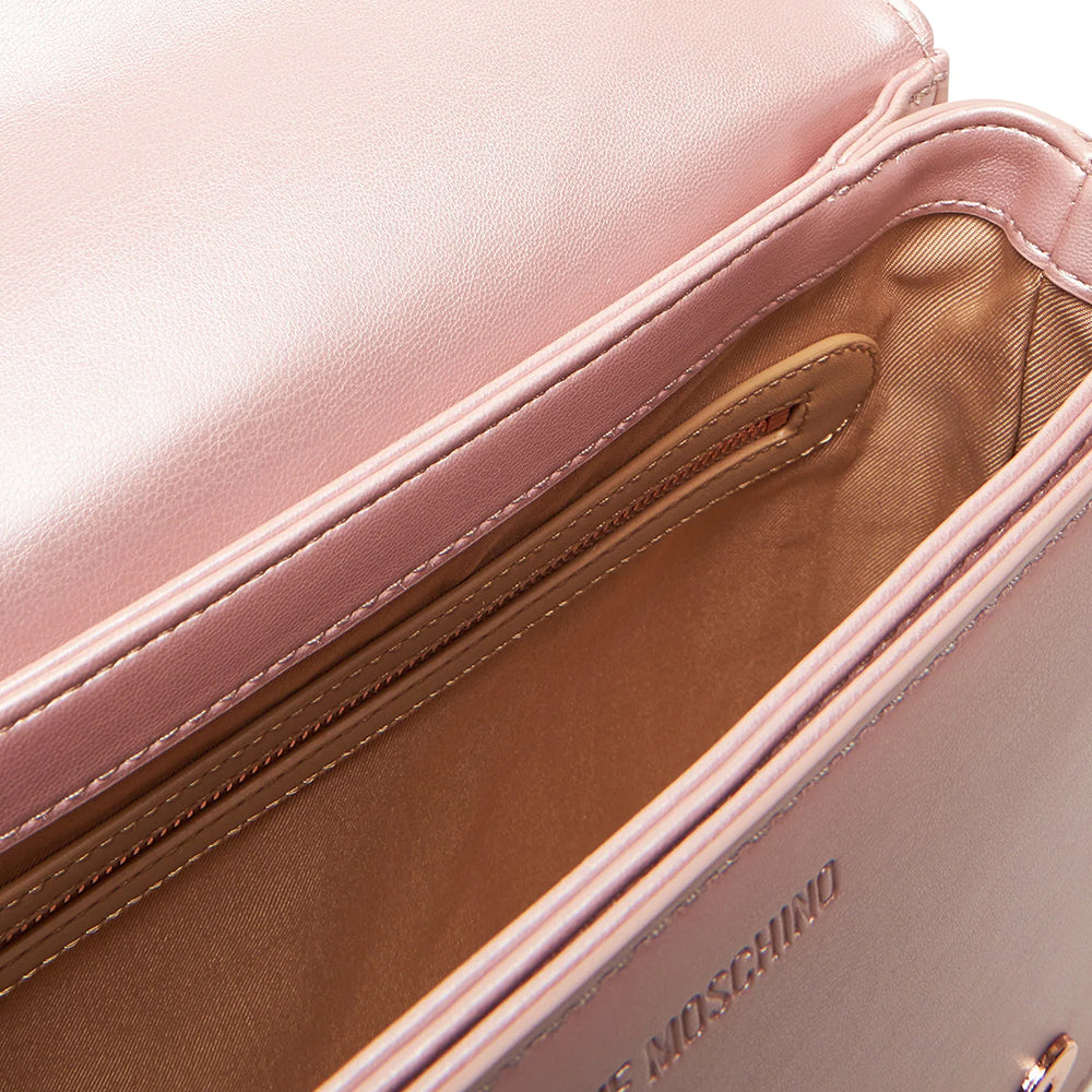 Borsa Donna a Spalla e Tracolla LOVE MOSCHINO linea Quilted Metallic Cipria