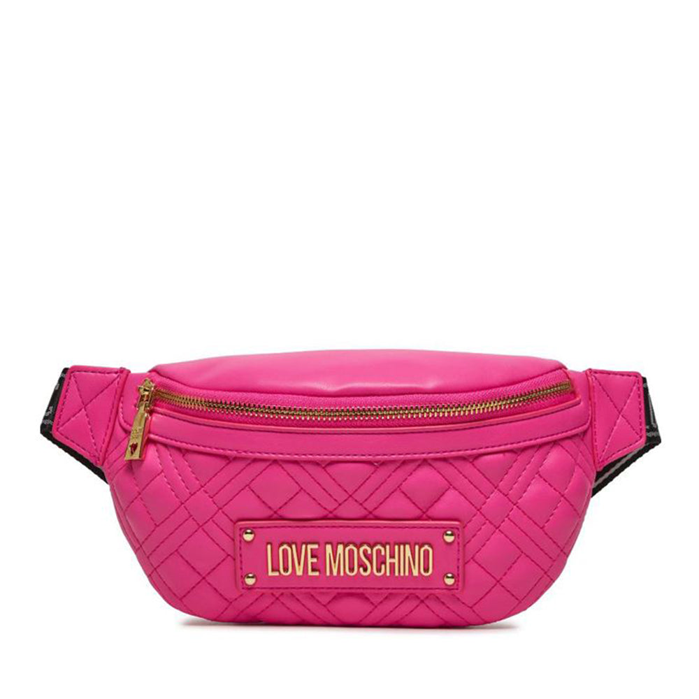 Marsupio Trapuntato LOVE MOSCHINO linea Lettering Logo Fuxia