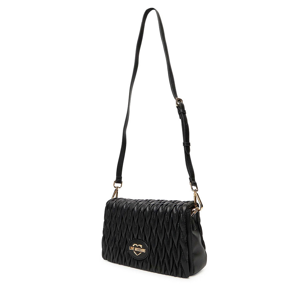 Borsa Donna a Spalla con Tracolla LOVE MOSCHINO Trapuntata Nera
