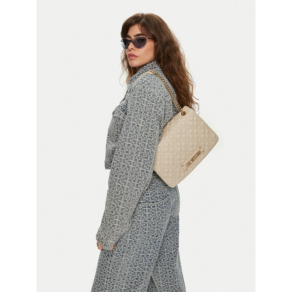 LOVE MOSCHINO LETTERING LOGO LINIE
Elfenbeinfarbener Umhängetasche