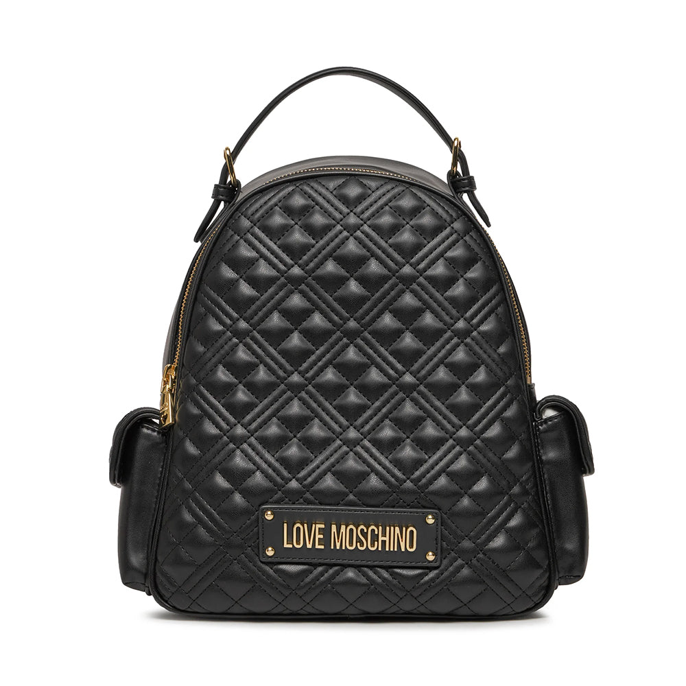 Zaino Donna Trapuntato con Tasche LOVE MOSCHINO linea Love Lettering colore Nero