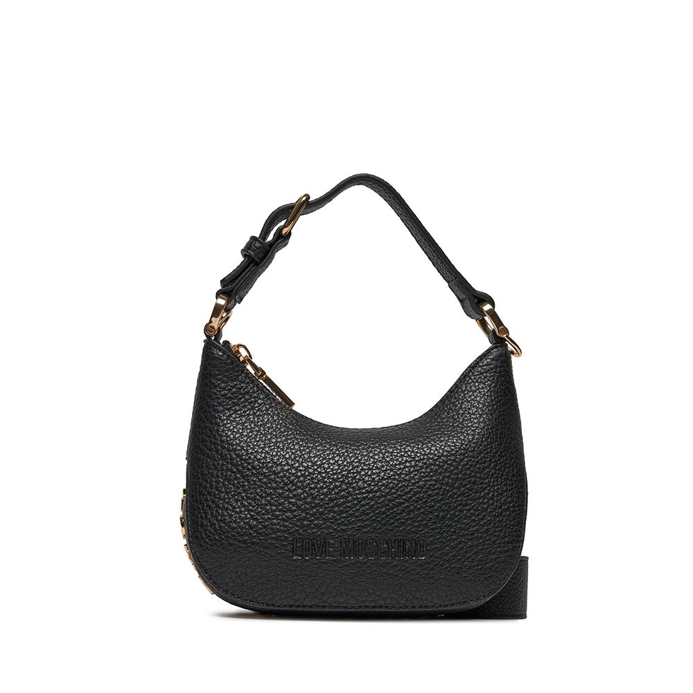 Kleine Hobo-Tasche LOVE MOSCHINO Giant Logo-Linie in Schwarz
