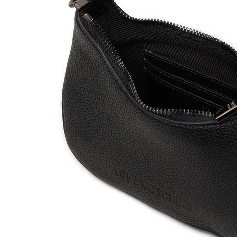 Hobo Bag Small LOVE MOSCHINO linea Giant Logo colore Nero con Logo Canna di Fucile