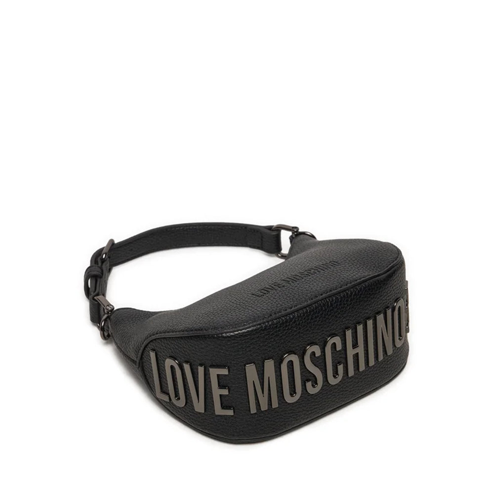 Hobo Bag Small LOVE MOSCHINO linea Giant Logo colore Nero con Logo Canna di Fucile