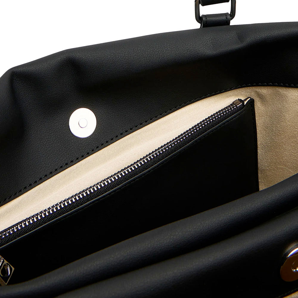 Shopping Bag Verticale LOVE MOSCHINO linea Bold Bag colore Nero e Nikel