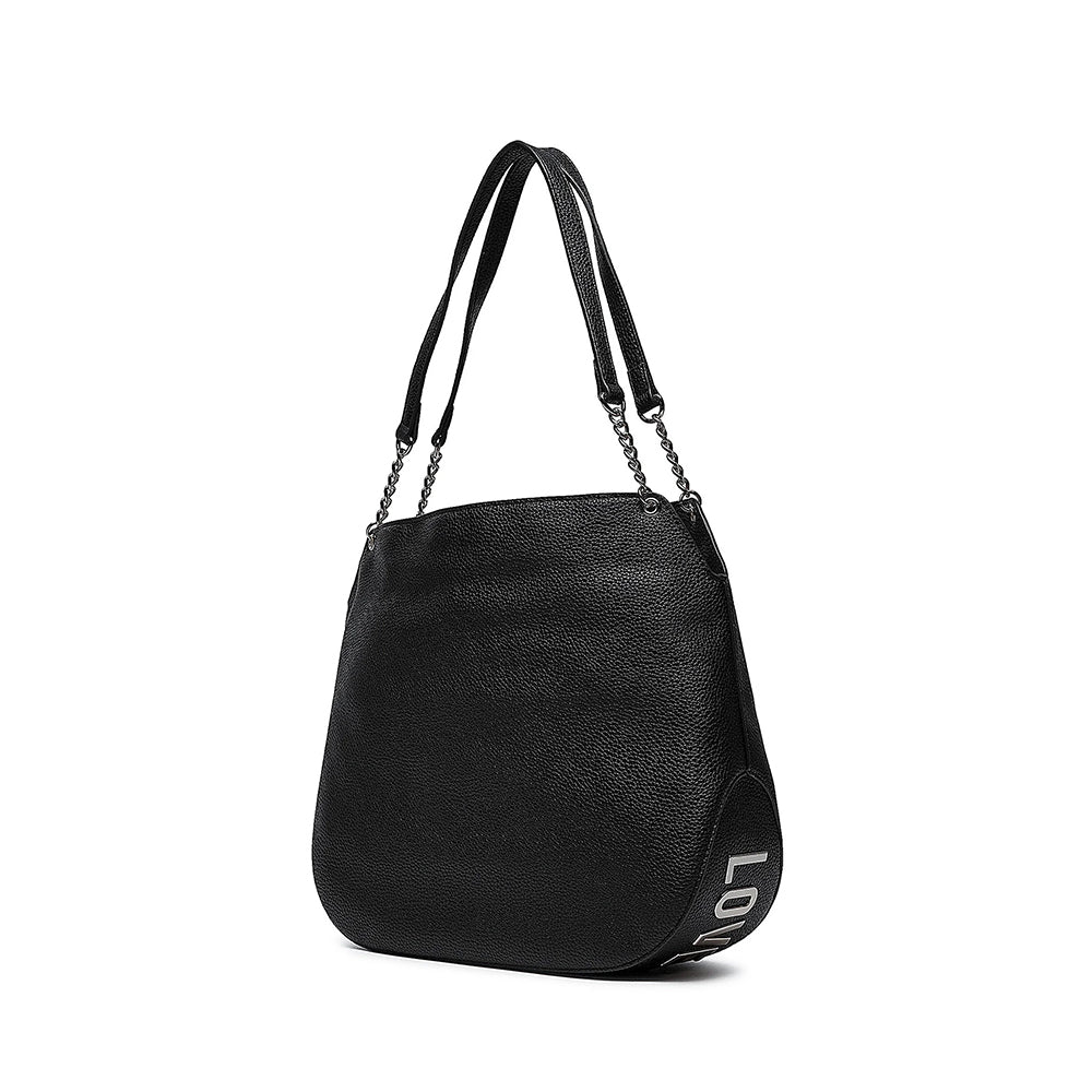 Shopping Bag LOVE MOSCHINO linea Giant Logo colore Nero con Logo Canna di Fucile