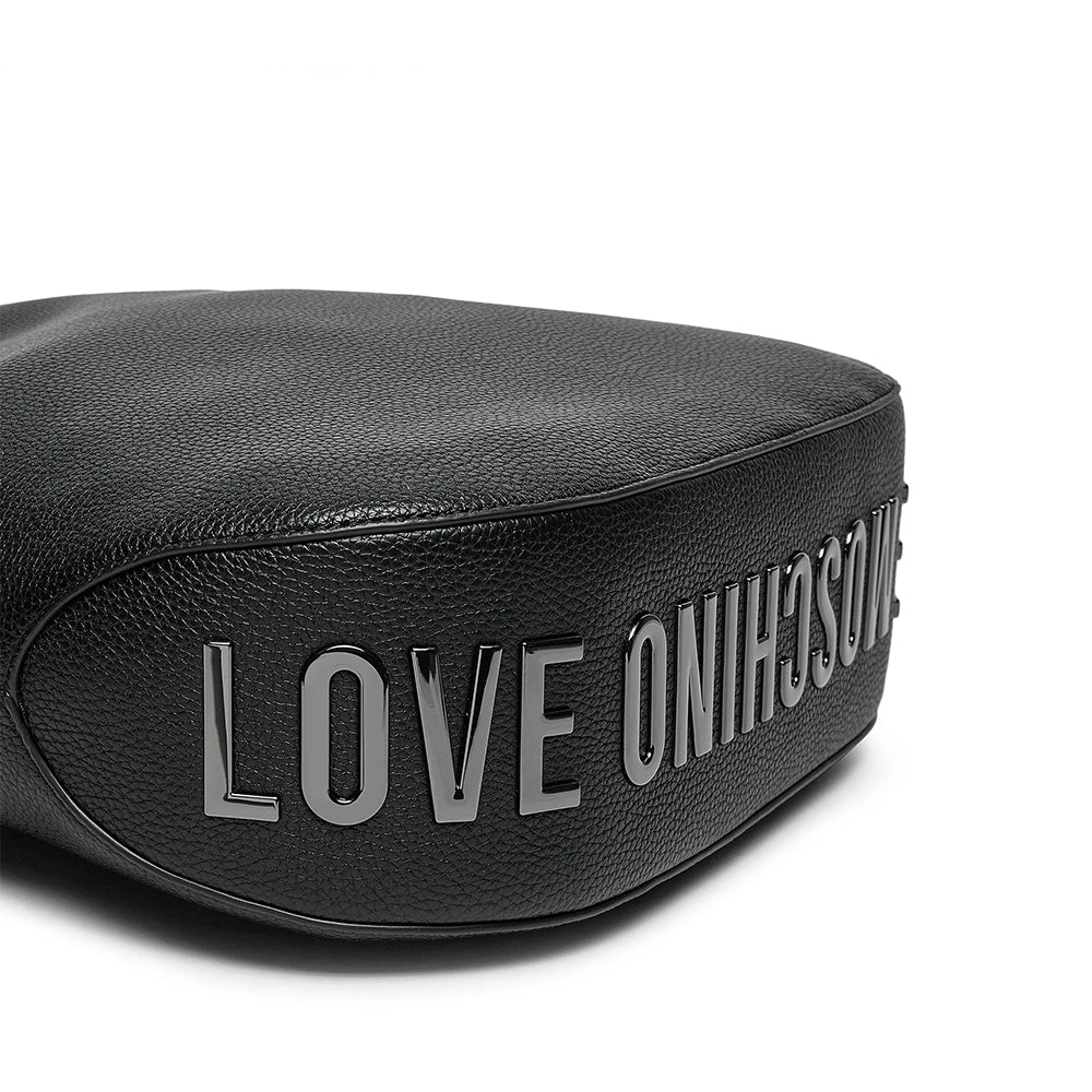 Shopping Bag LOVE MOSCHINO linea Giant Logo colore Nero con Logo Canna di Fucile