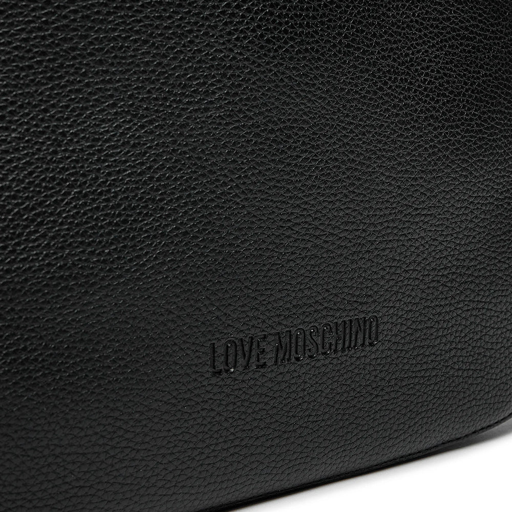 Shopping Bag LOVE MOSCHINO linea Giant Logo colore Nero con Logo Canna di Fucile