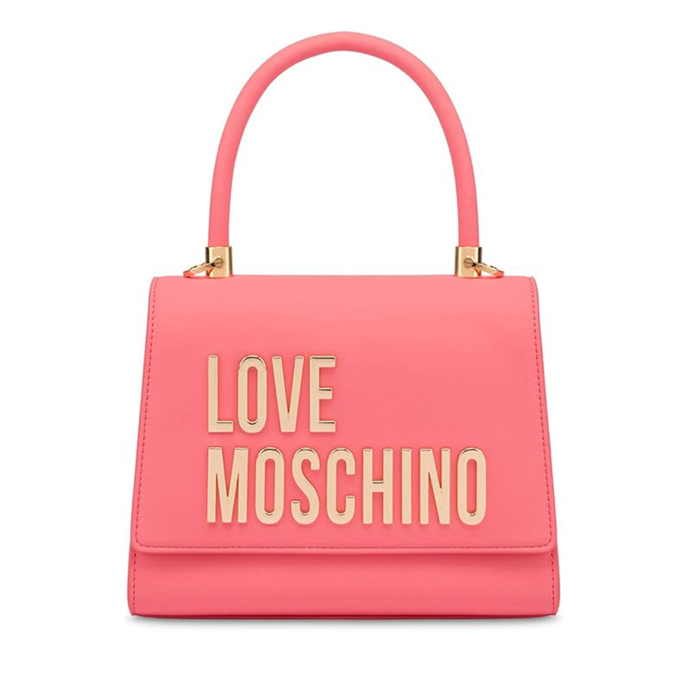 Kleine Damenhandtasche aus der LOVE MOSCHINO Bold Bag Linie in Koralle
