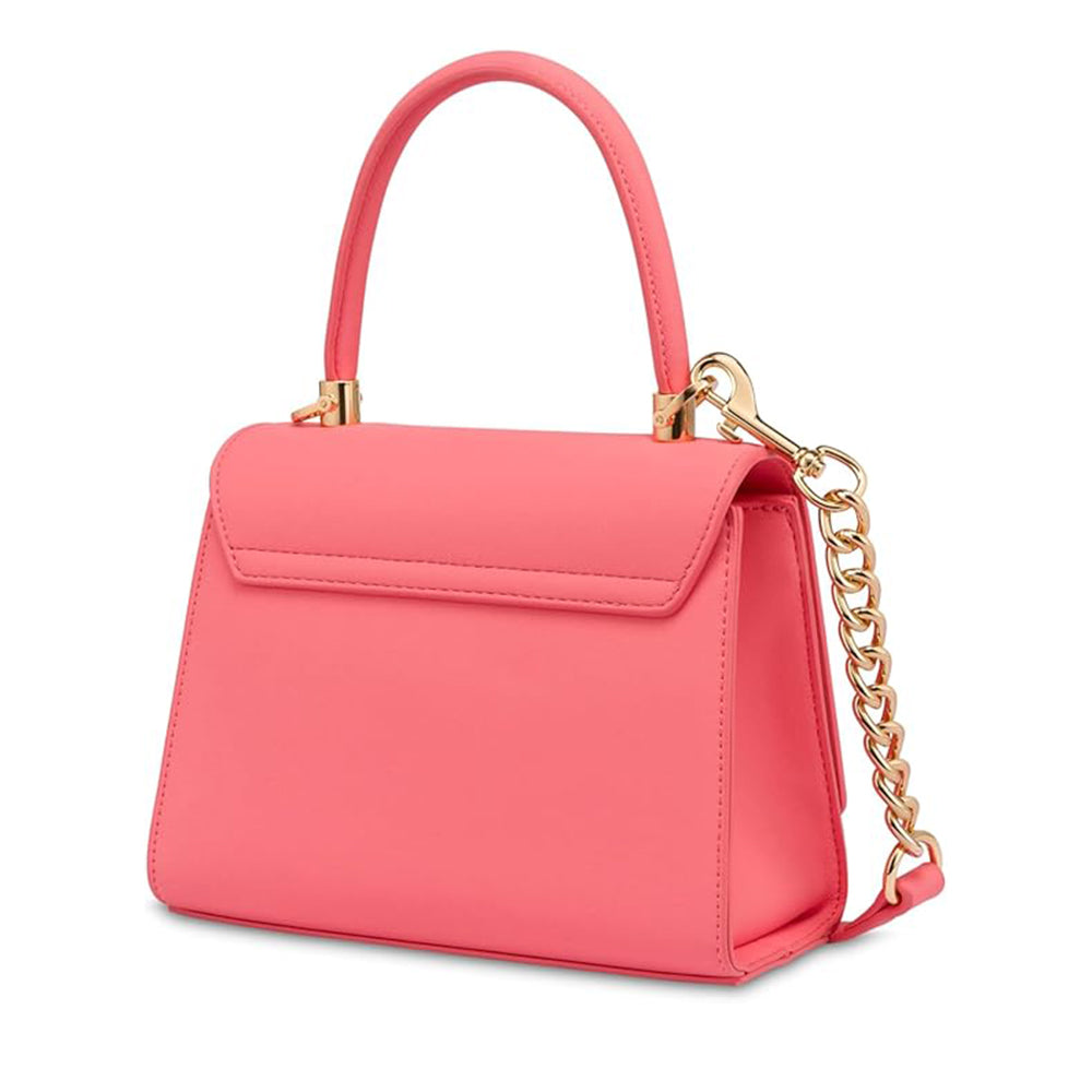Kleine Damenhandtasche aus der LOVE MOSCHINO Bold Bag Linie in Koralle