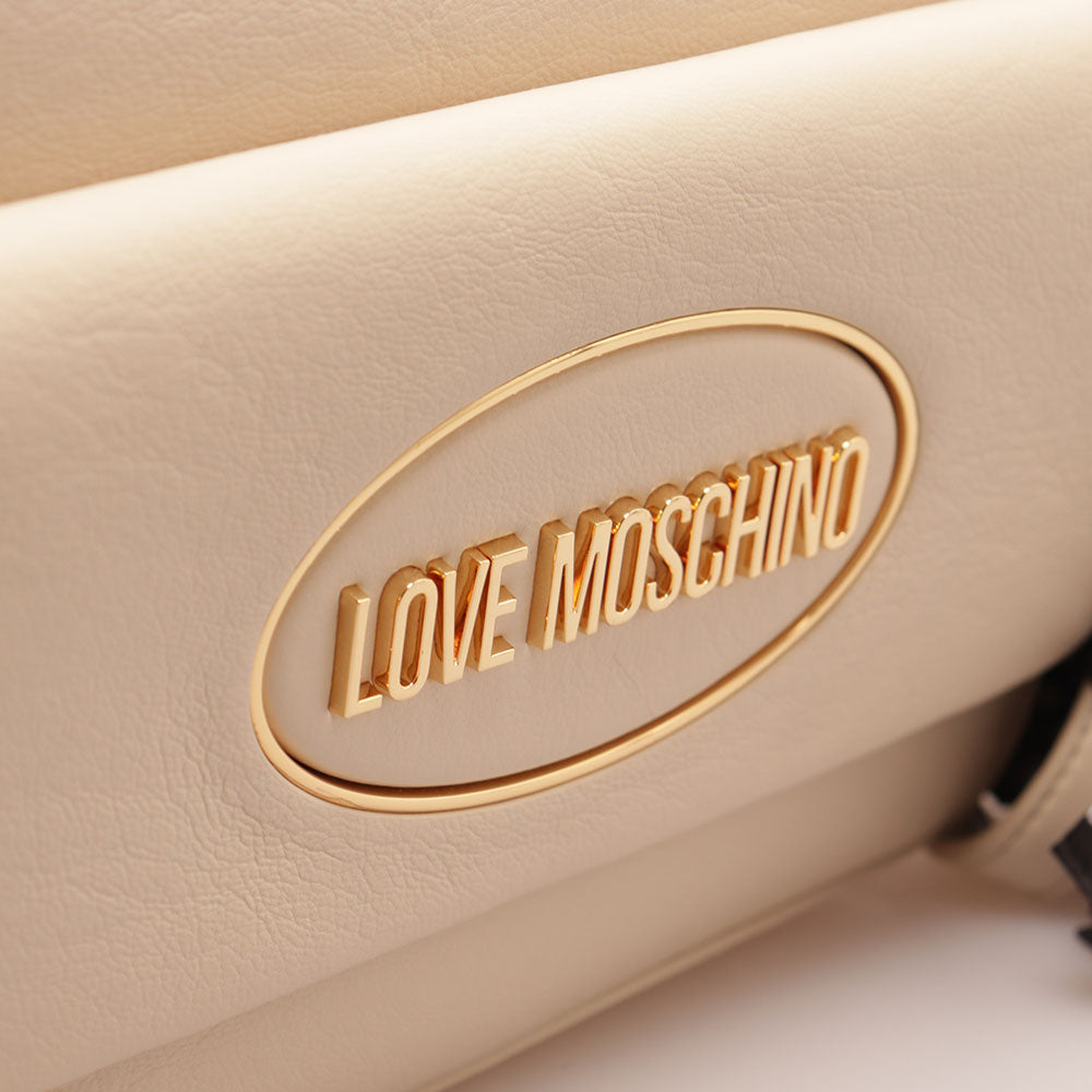 Borsa Donna a Tracolla LOVE MOSCHINO Avorio con Foulard Logato