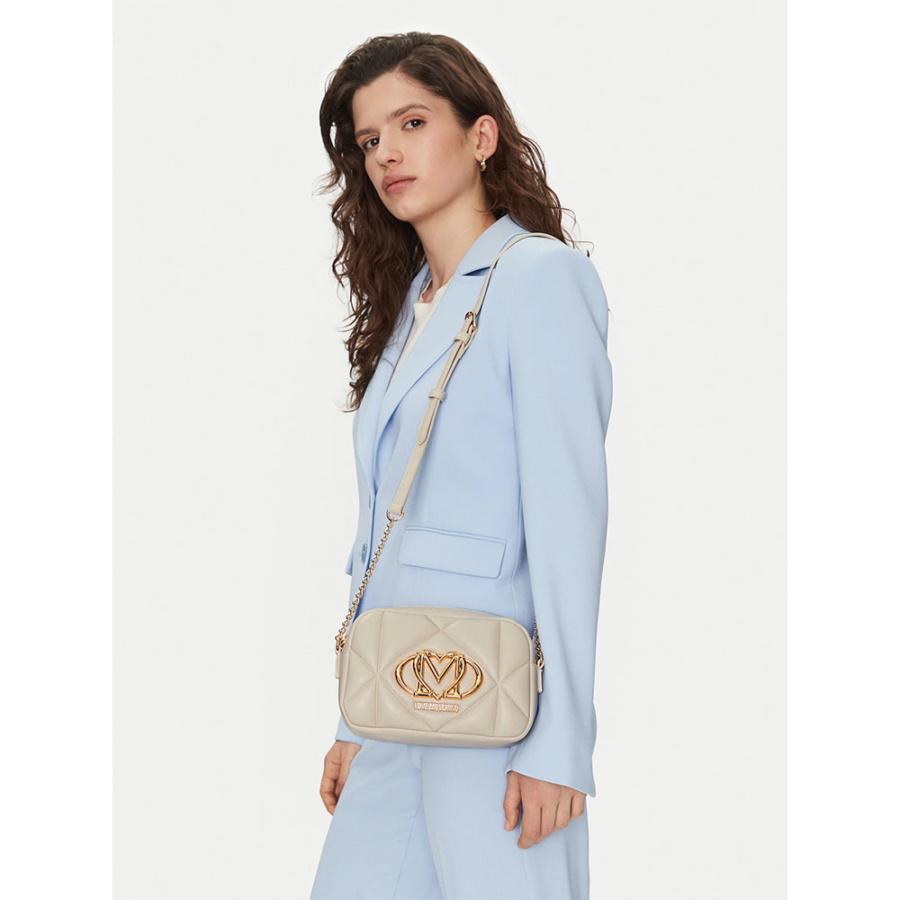 Camera Case Trapuntata LOVE MOSCHINO linea Embossed Avorio