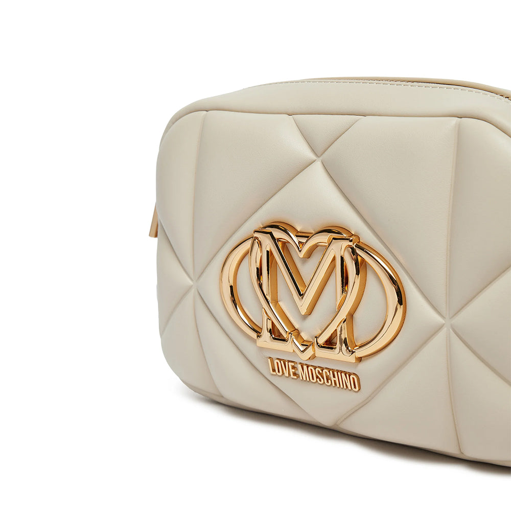 Camera Case Trapuntata LOVE MOSCHINO linea Embossed Avorio