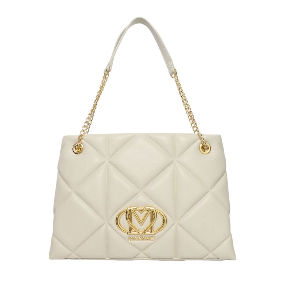 Shopping Bag Trapuntata LOVE MOSCHINO linea Embossed Avorio