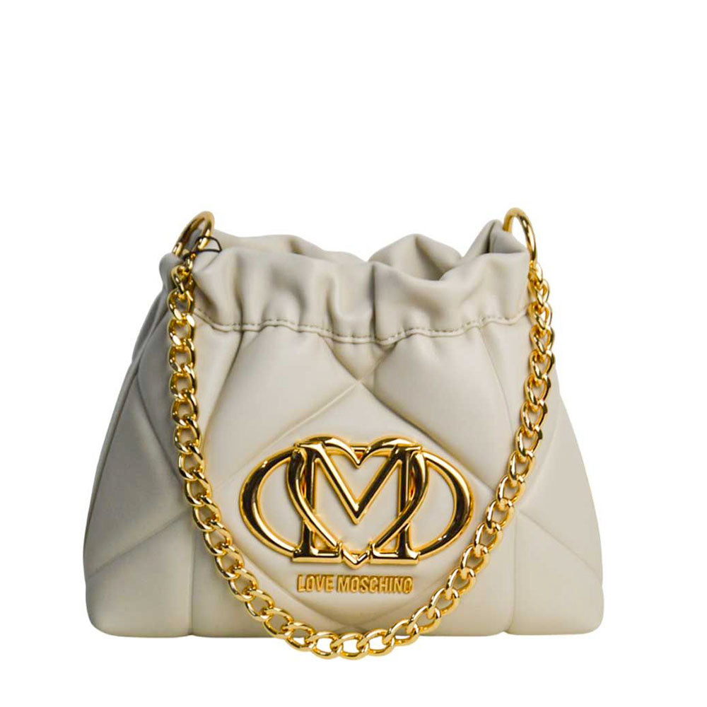 Borsa a Secchiello Trapuntata LOVE MOSCHINO linea Embossed Avorio
