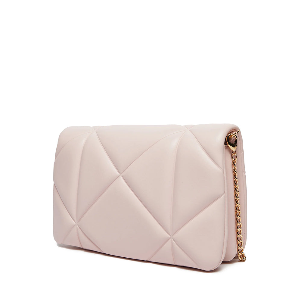 Clutch Trapuntata con Tracolla LOVE MOSCHINO linea Embossed Rosa Cipria