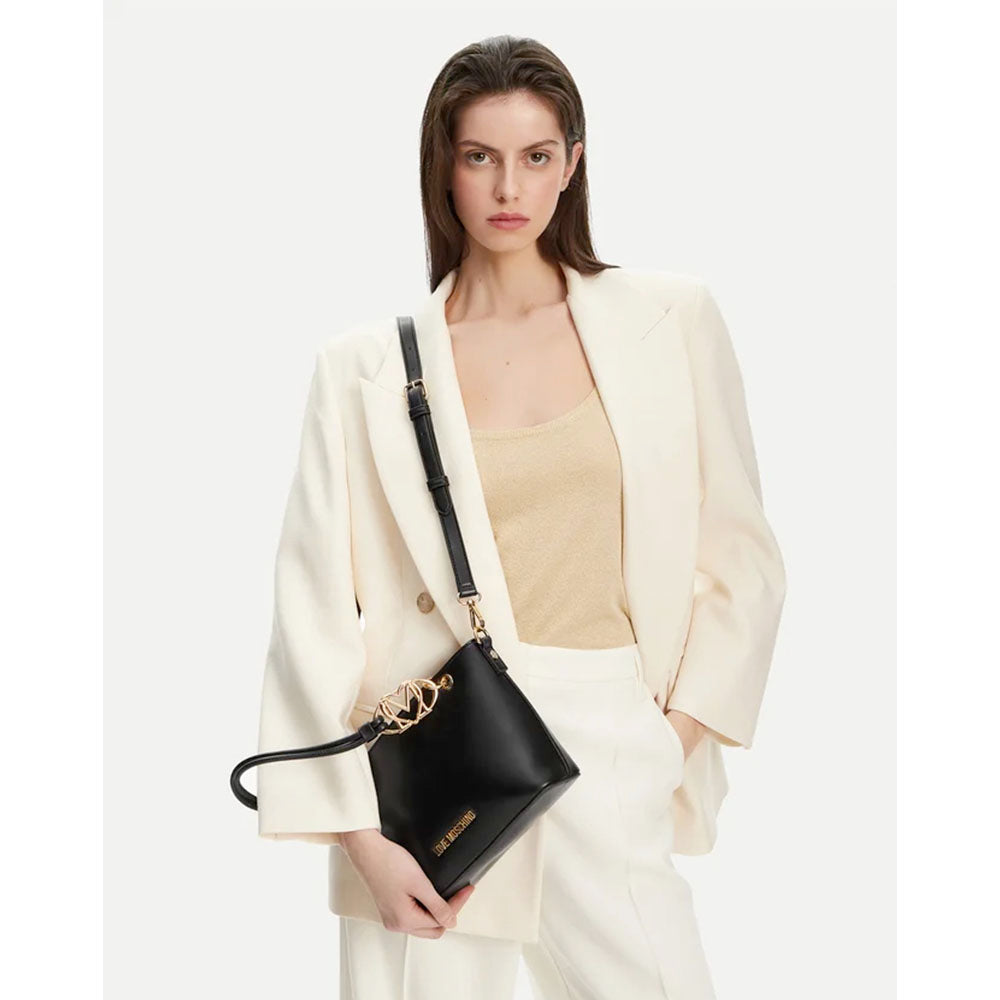 Borsa Donna a Mano con Tracolla LOVE MOSCHINO linea Jewel Nera