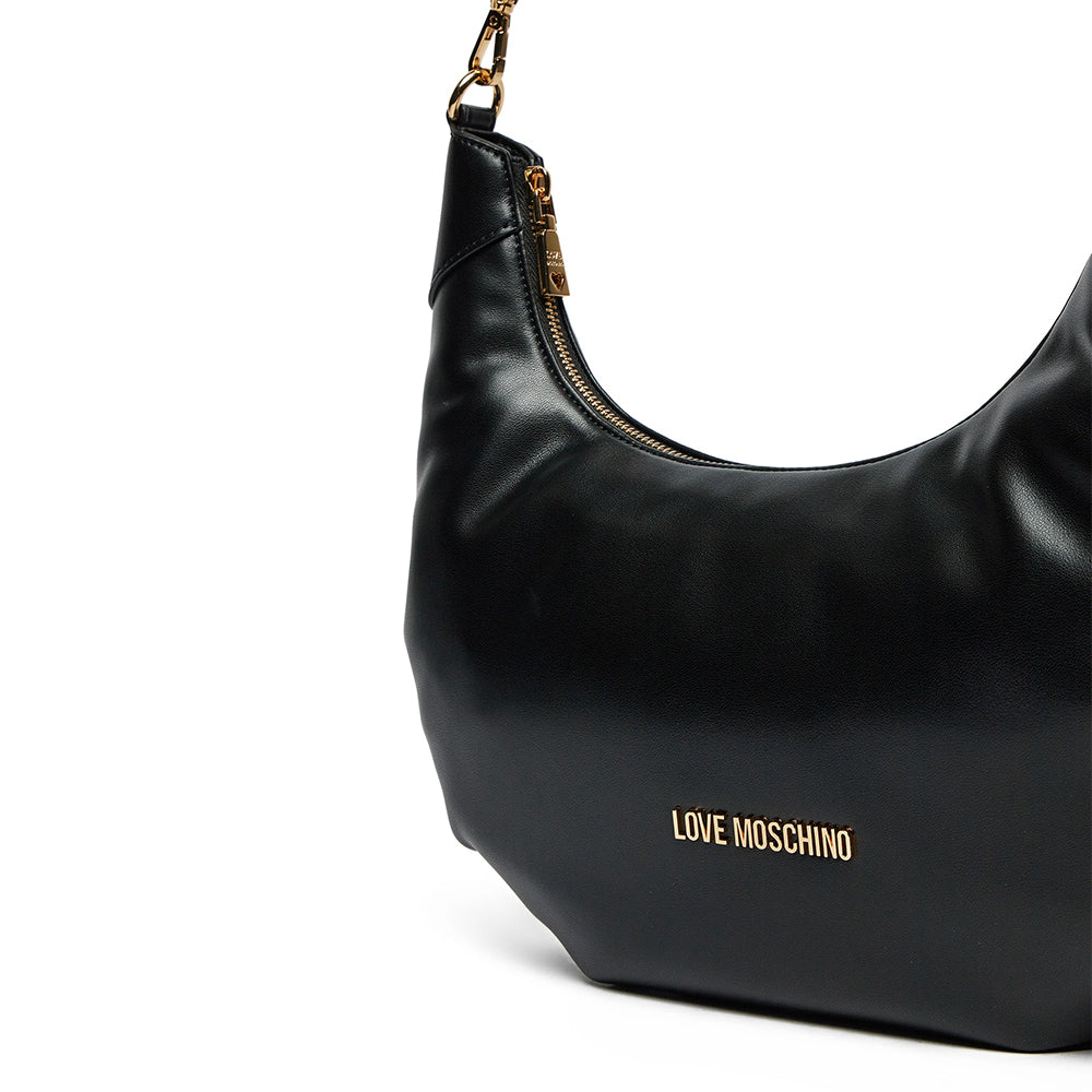 Hobo Bag Asimmetrica LOVE MOSCHINO linea Jewel Nera