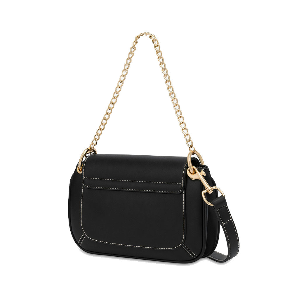 Borsa Donna a Spalla LOVE MOSCHINO linea Logo Eyelet Nera