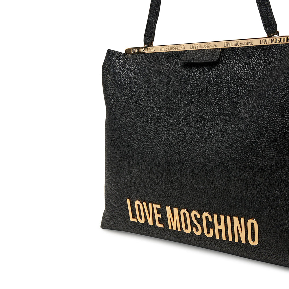 Borsa a Spalla LOVE MOSCHINO linea Lettering Logo Nero