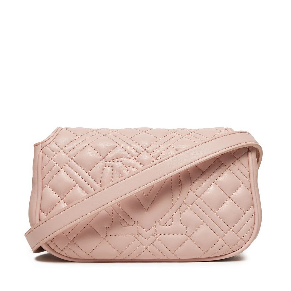 LOVE MOSCHINO QUILTED TAB LINIE
Umhängetasche in Puderrosa Farbe