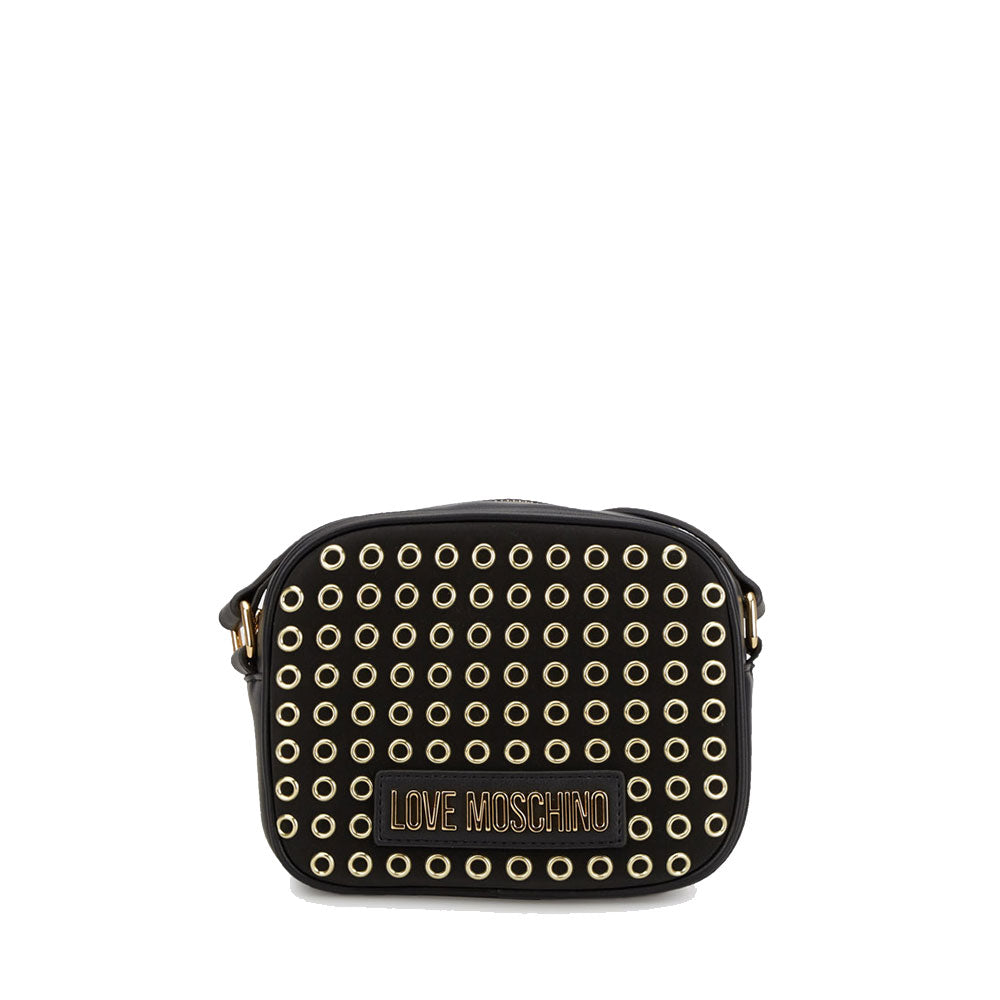 LOVE MOSCHINO GLAM UP LINIE – Schwarze Umhängetasche