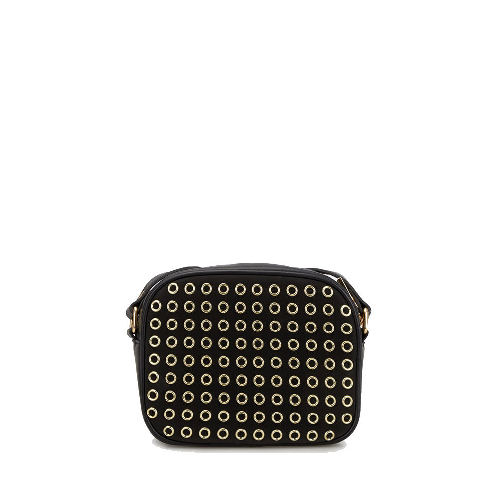 LOVE MOSCHINO GLAM UP LINIE – Schwarze Umhängetasche